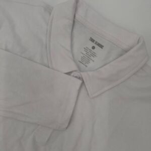 True Classic Polo Shirt Mens XL White Solid Golf Performance Long Sleeve Popover